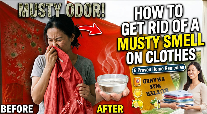 How to remove musty smell from clothes (5 Proven Home Remedies)