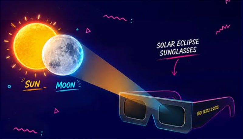 Certified solar eclipse glasses for safe Eclipse 2026 viewing