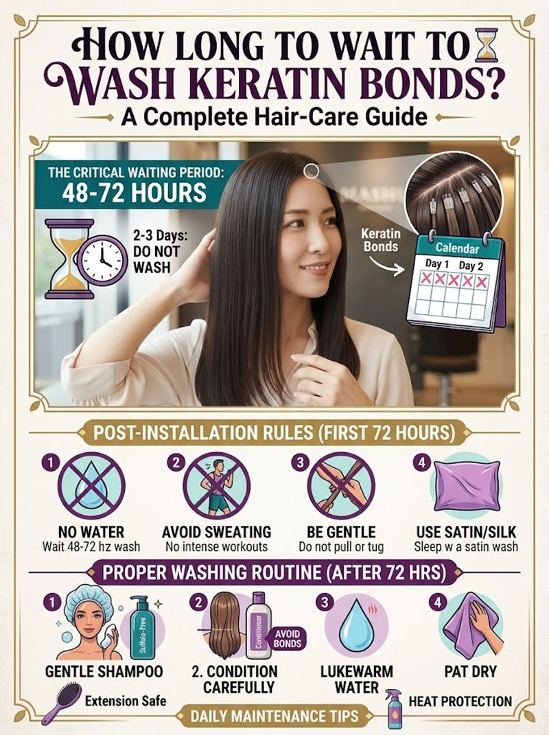 how long to wait to wash kertatin bonds​? A Complete Hair-Care Guide